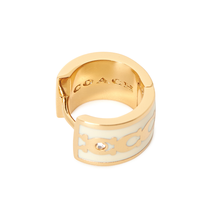 코치(COACH) 스크래치 시그니처 여성 허기 귀걸이 408098 GLD 100 SB_408098 GLD 100_067