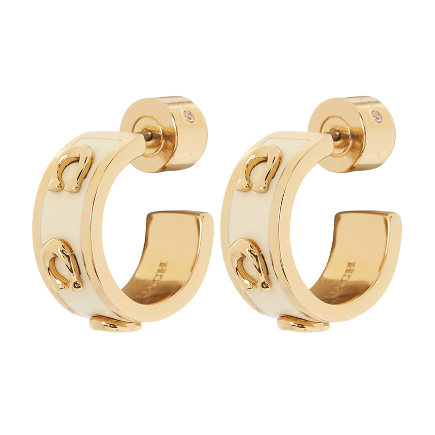 코치(COACH) 스크래치 시그니처 여성 귀걸이 448375 GLD 100 SC_448375 GLD 100_060