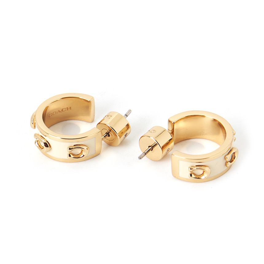 코치(COACH) 스크래치 시그니처 여성 귀걸이 448375 GLD 100 SC_448375 GLD 100_060