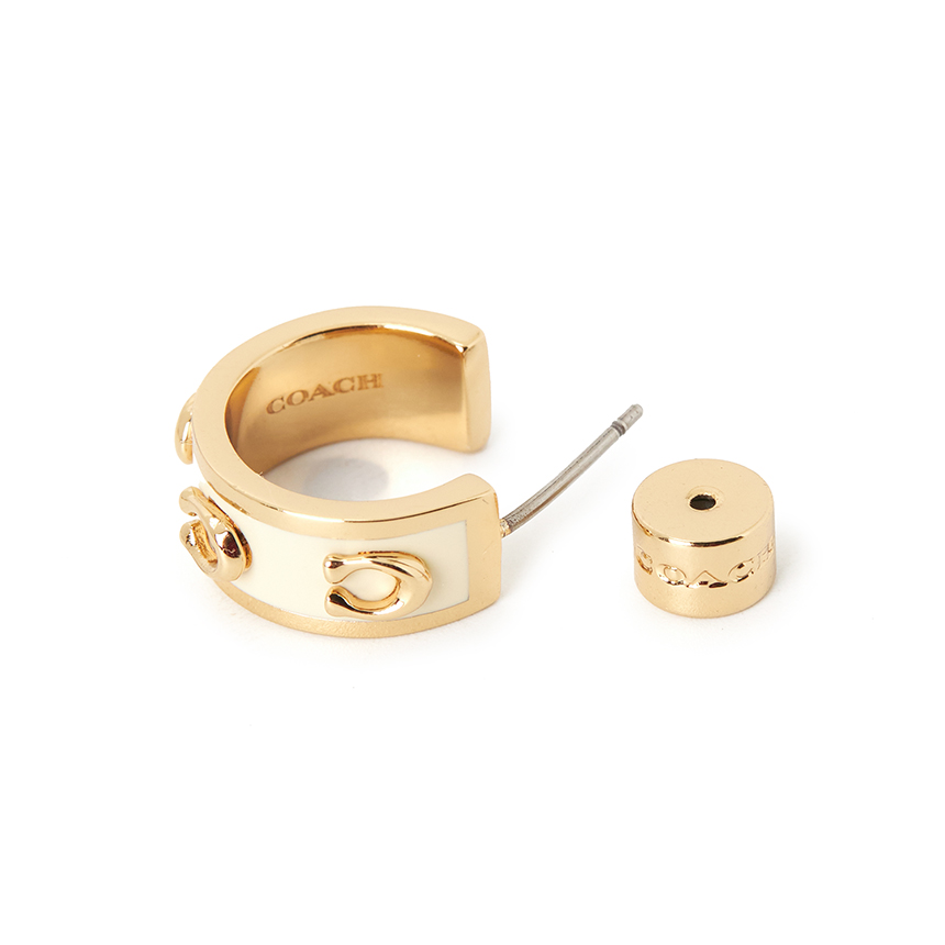 코치(COACH) 스크래치 시그니처 여성 귀걸이 448375 GLD 100 SC_448375 GLD 100_060