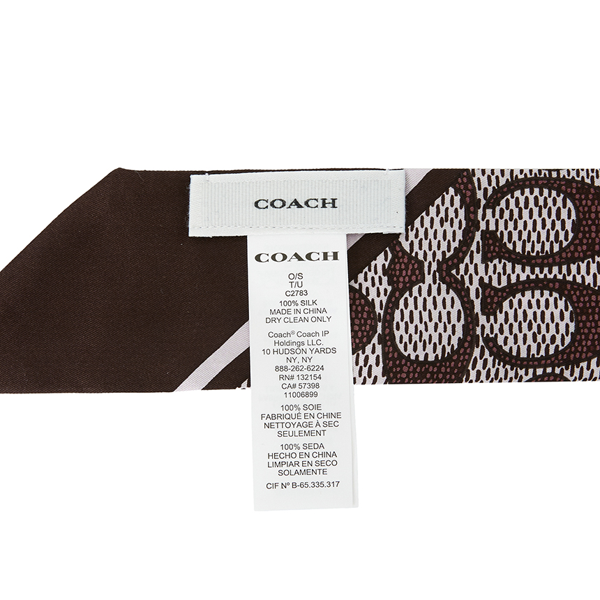 코치(COACH) 시그니처 여성 실크 스키니 스카프 C2783 YED
