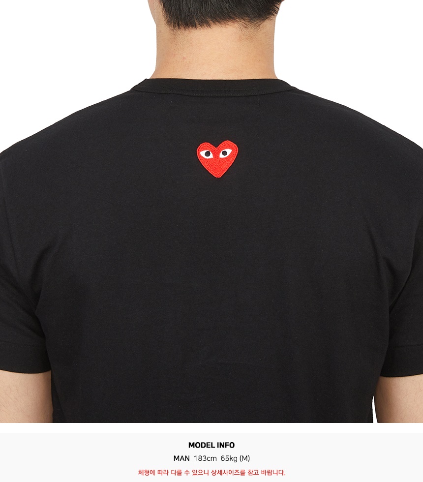 꼼데가르송(COMME DES GARCONS) 백 레드와펜 반팔티셔츠 (남여공용) AX T340 051 1