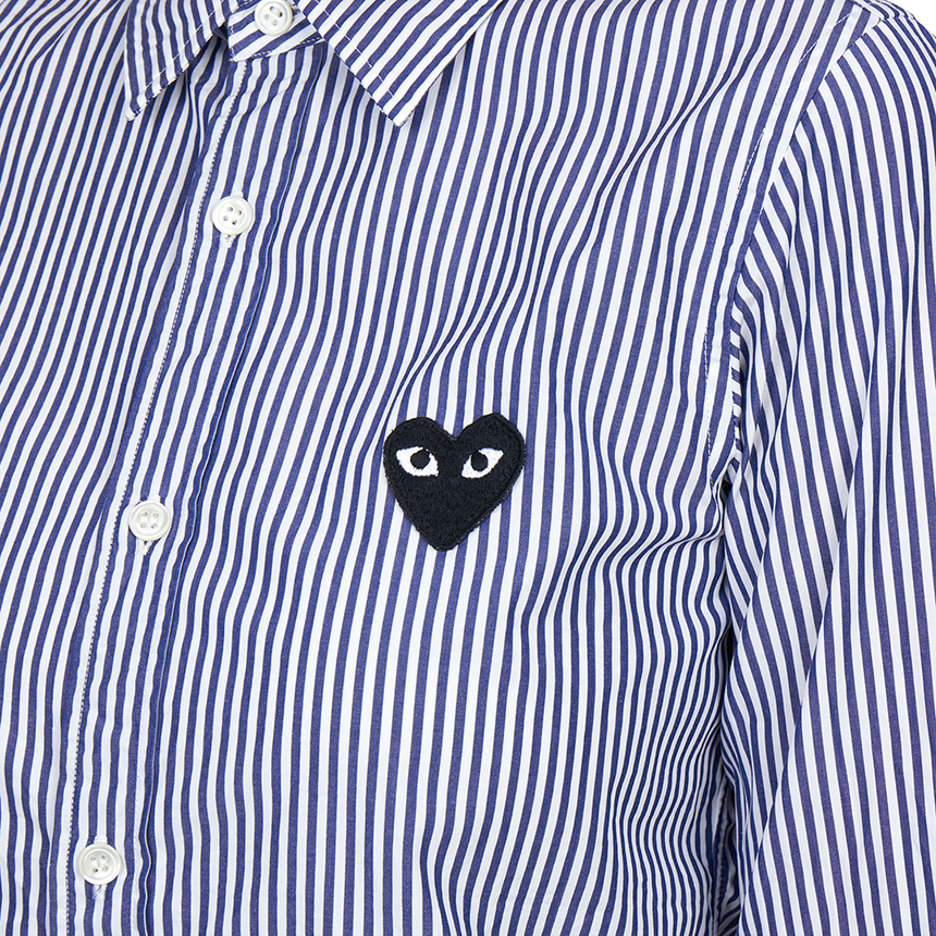 꼼데가르송(COMME DES GARCONS) 스크래치 블랙와펜 스트라이프 여성 셔츠 AZ B007 051 1 SB_AZ B007 051 1_031