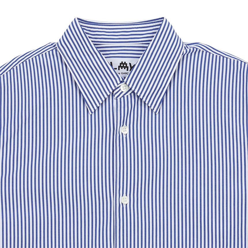 꼼데가르송(COMME DES GARCONS) X 인베이더 더블와펜 스트라이프 남성 셔츠 AZ B026 051 1