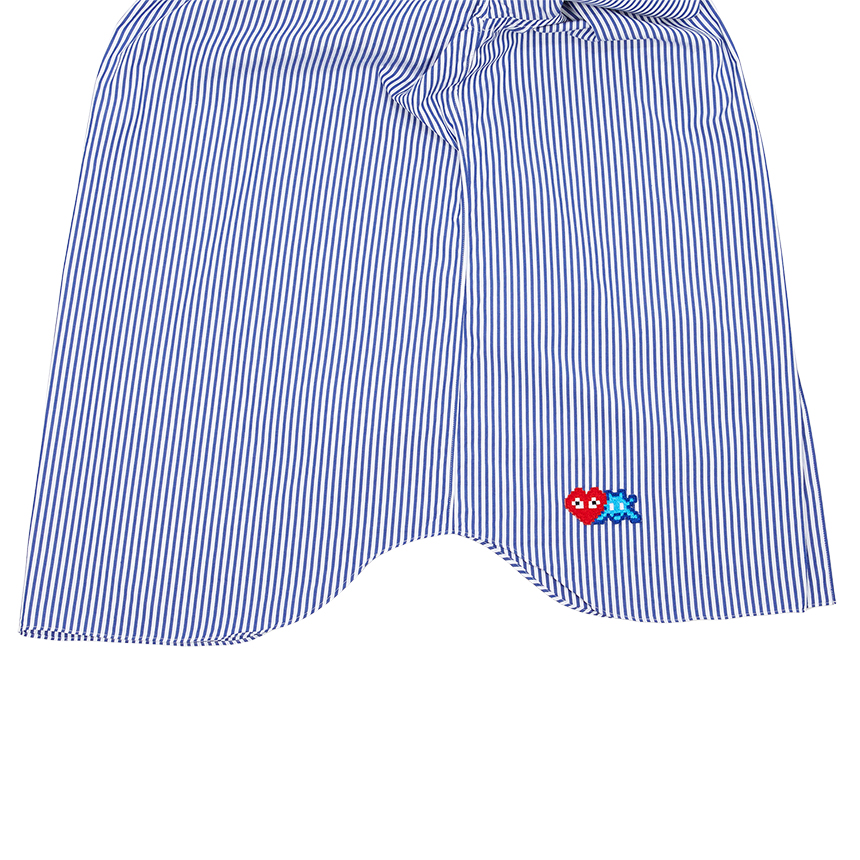 꼼데가르송(COMME DES GARCONS) X 인베이더 더블와펜 스트라이프 남성 셔츠 AZ B026 051 1