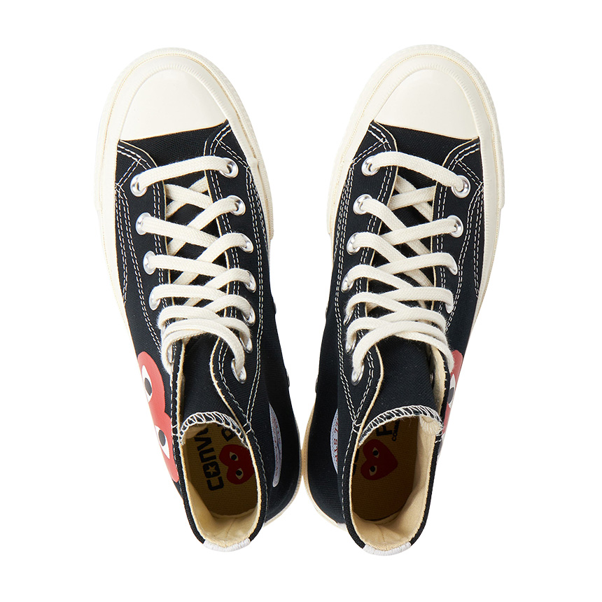 꼼데가르송(COMME DES GARCONS) 스크래치 레드하트 척테일러 70 하이 스니커즈 AZ K112 001 1 (남여공용) SA_AZ K112 001 1_025
