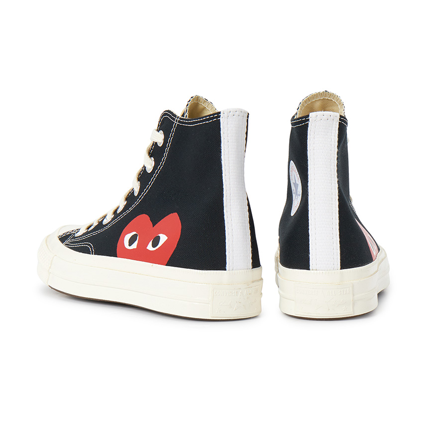 꼼데가르송(COMME DES GARCONS) 스크래치 레드하트 척테일러 70 하이 스니커즈 AZ K112 001 1 (남여공용) SC_AZ K112 001 1_014