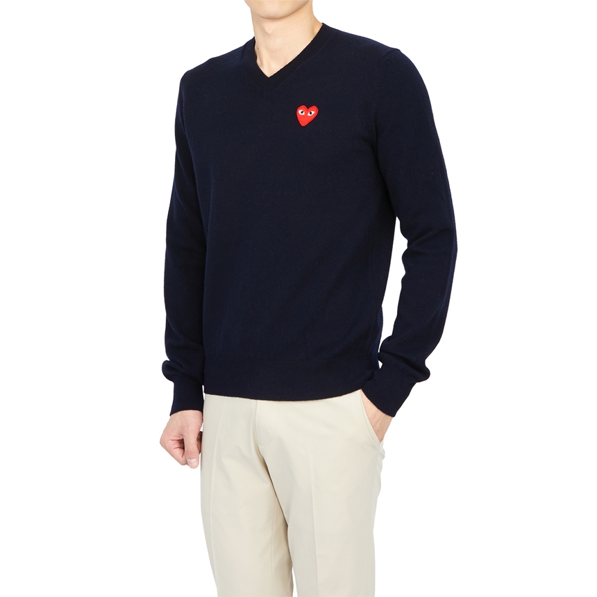 꼼데가르송(COMME DES GARCONS) 레드하트와펜 남자 울 니트 AZ N002 051 2