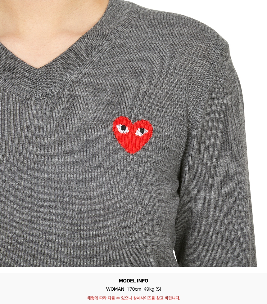 꼼데가르송(COMME DES GARCONS) 레드하트 여성 니트 AZ N029 051 3