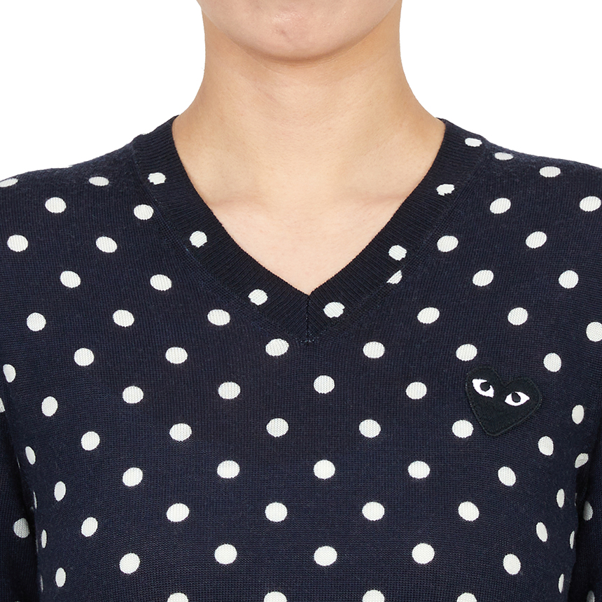 꼼데가르송(COMME DES GARCONS) 도트 블랙와펜 여성 니트 AZ N035 051 2