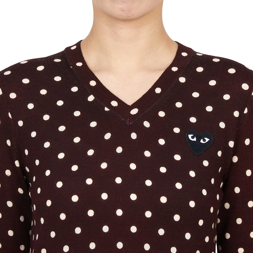 꼼데가르송(COMME DES GARCONS) 도트 블랙와펜 여성 니트 AZ N035 051 3