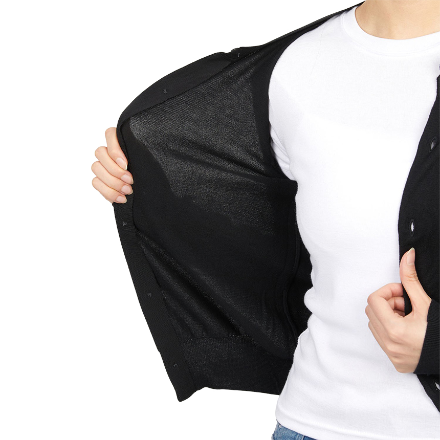 꼼데가르송(COMME DES GARCONS) 미니 레드와펜 여성 가디건 AZ N053 051 1