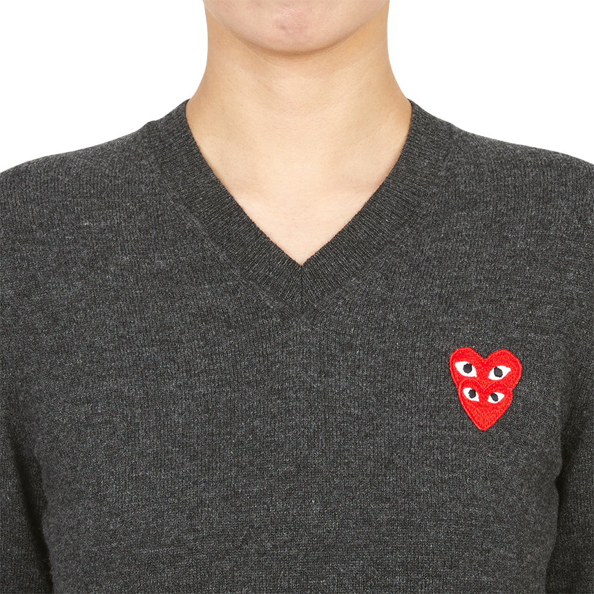 꼼데가르송(COMME DES GARCONS) 더블 레드와펜 여성 니트 AZ N073 051 2