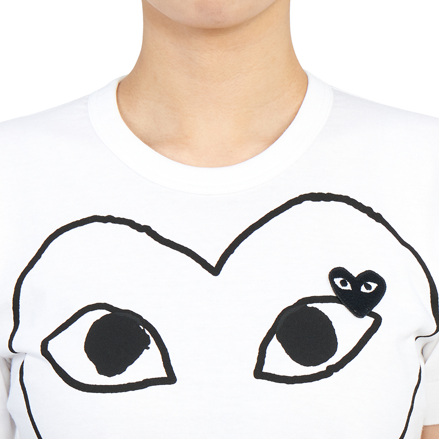 꼼데가르송(COMME DES GARCONS) 블랙하트와펜 여자 반팔티셔츠 AZ T101 051 1