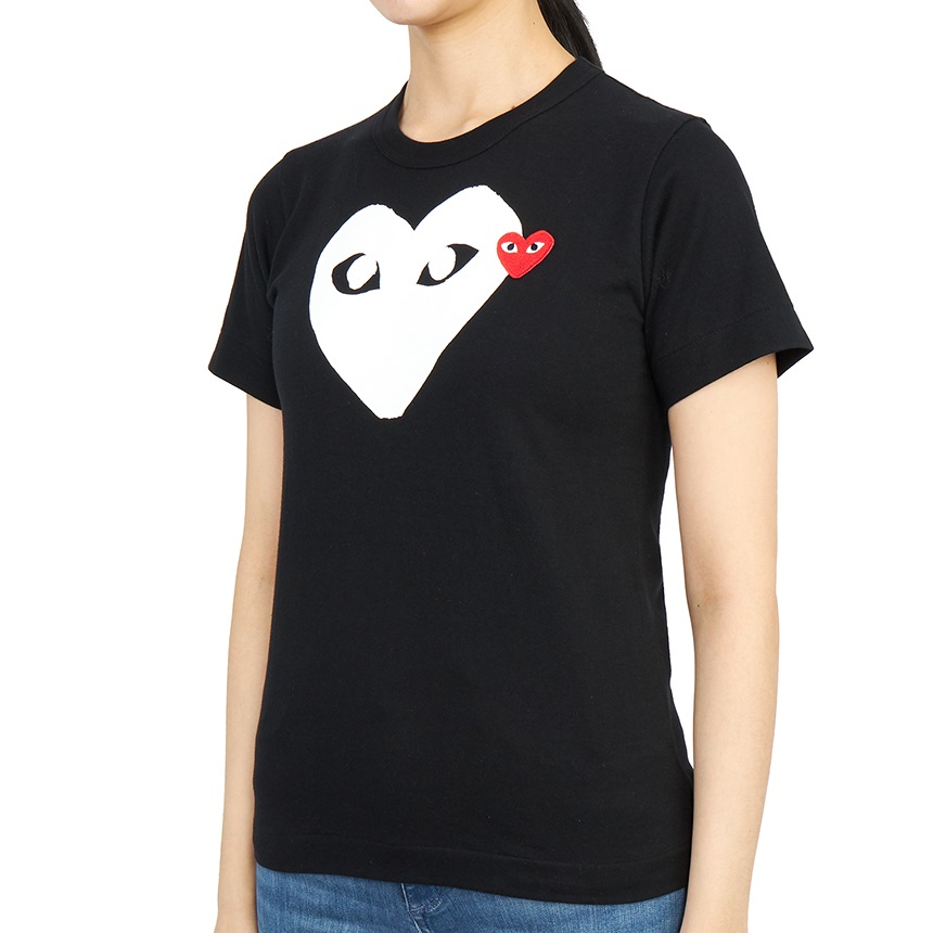 꼼데가르송(COMME DES GARCONS) 더블하트와펜 여자 반팔티셔츠 AZ T115 051 1