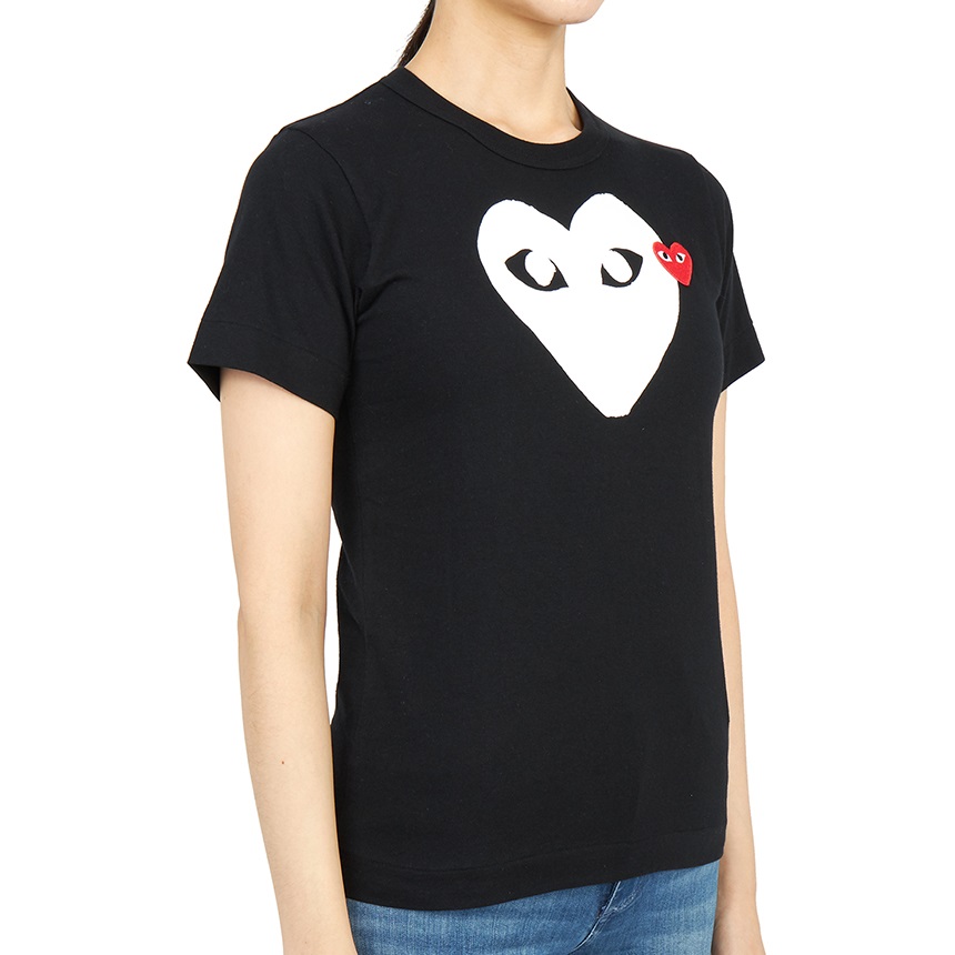 꼼데가르송(COMME DES GARCONS) 더블하트와펜 여자 반팔티셔츠 AZ T115 051 1