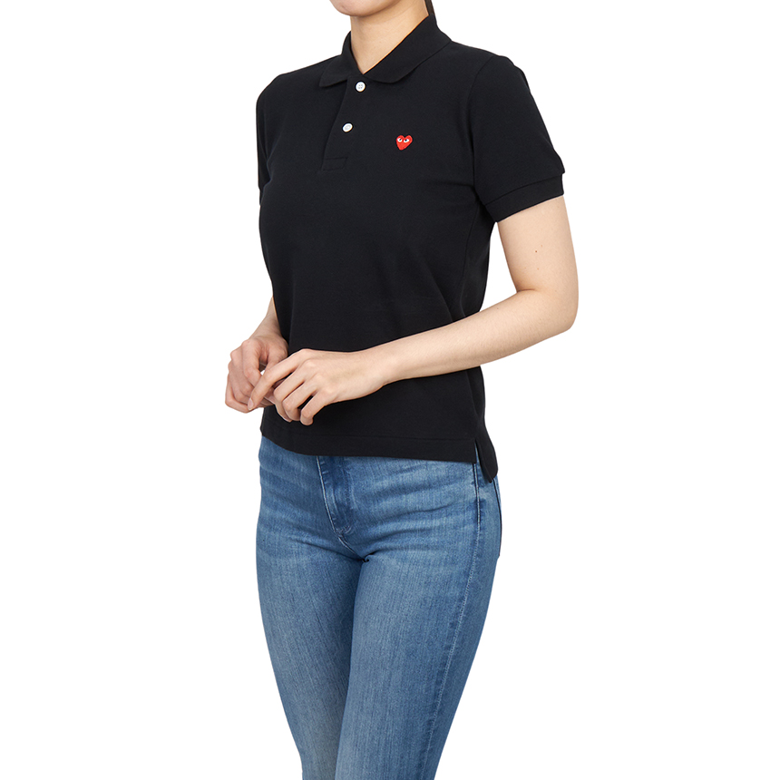 꼼데가르송(COMME DES GARCONS) 미니 레드와펜 여성 카라 반팔티셔츠 AZ T203 051 1