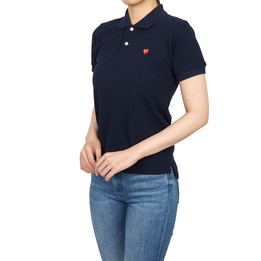 꼼데가르송(COMME DES GARCONS) 미니 레드와펜 여성 카라 반팔티셔츠 AZ T203 051 2