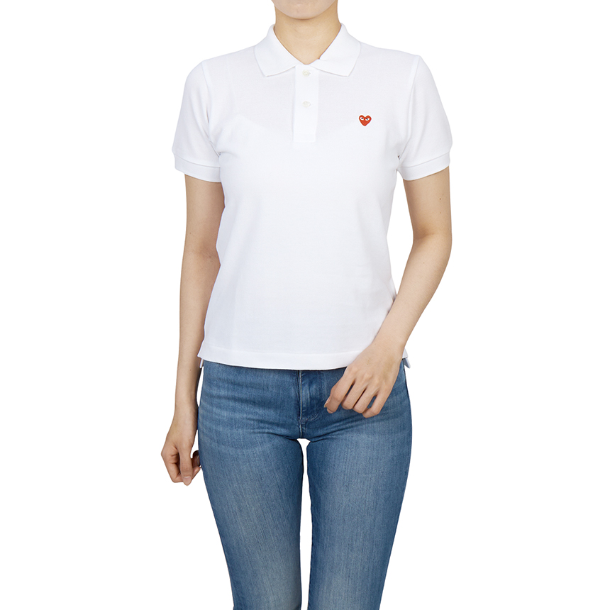 꼼데가르송(COMME DES GARCONS) 미니 레드와펜 여성 카라 반팔티셔츠 AZ T203 051 3