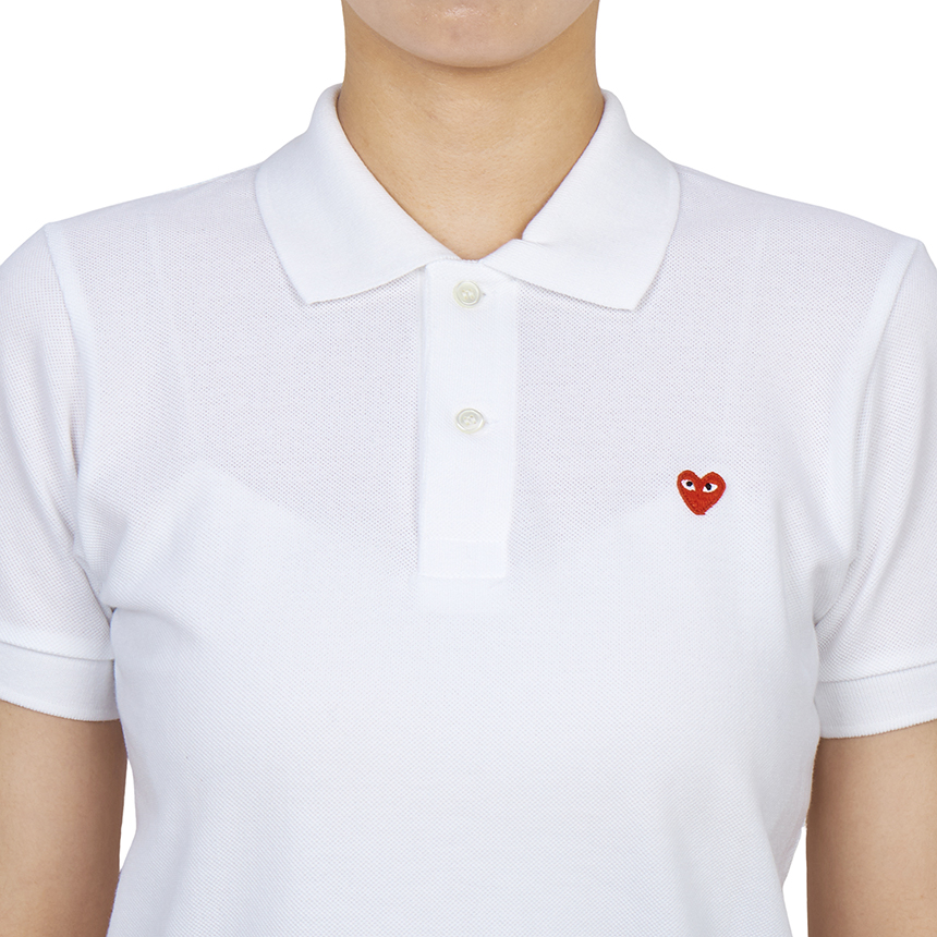 꼼데가르송(COMME DES GARCONS) 미니 레드와펜 여성 카라 반팔티셔츠 AZ T203 051 3