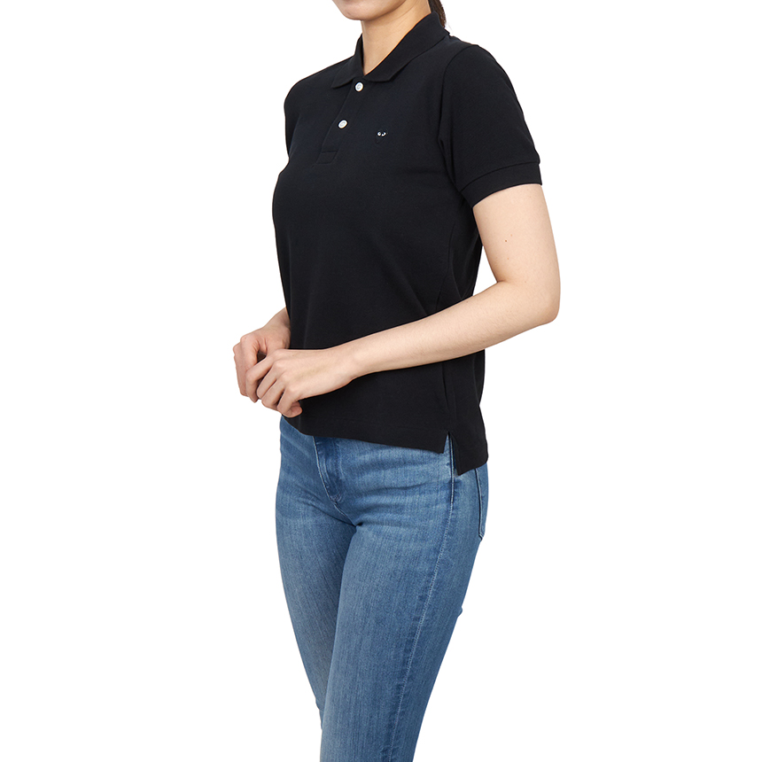 꼼데가르송(COMME DES GARCONS) 미니 블랙와펜 여성 카라 반팔티셔츠 AZ T205 051 1