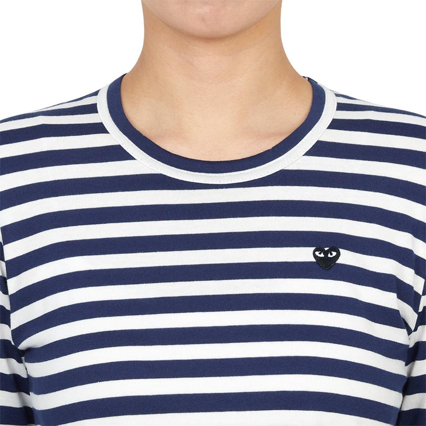 꼼데가르송(COMME DES GARCONS) 미니 블랙와펜 스트라이프 여성 긴팔 티셔츠 AZ T209 051 1