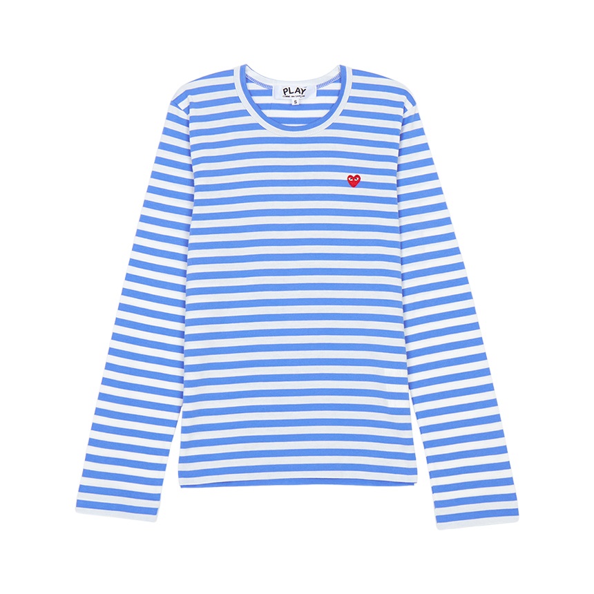 꼼데가르송(COMME DES GARCONS) 미니 레드와펜 스트라이프 여성 긴팔티셔츠 AZ T217 051 1