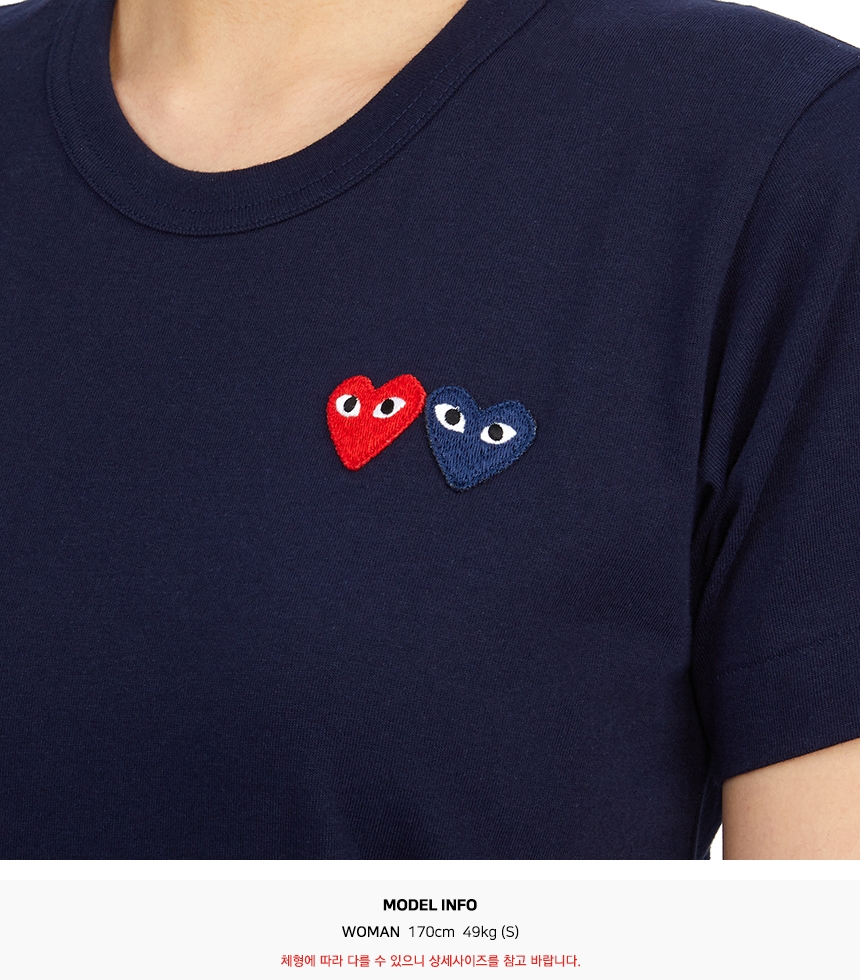 꼼데가르송(COMME DES GARCONS) 더블와펜 여성 반팔티셔츠 AZ T225 051 2