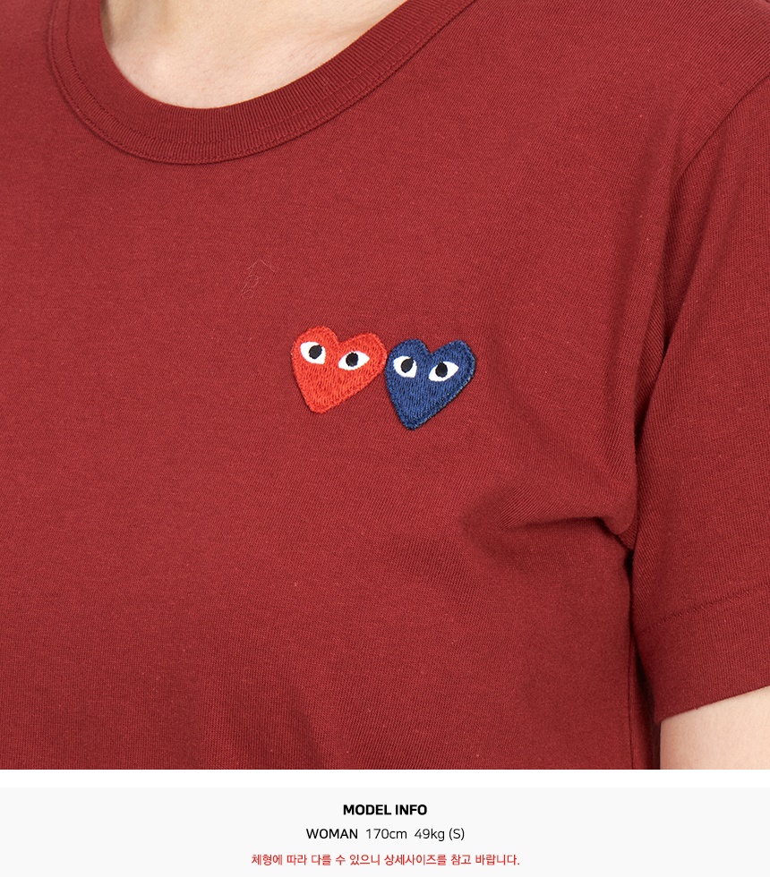 꼼데가르송(COMME DES GARCONS) 더블와펜 여성 반팔티셔츠 AZ T225 051 4