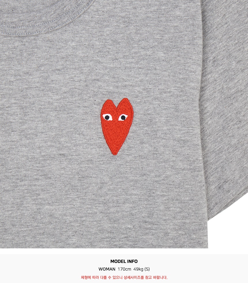 꼼데가르송(COMME DES GARCONS) 롱 레드와펜 여성 반팔티셔츠 AZ T229 051 2