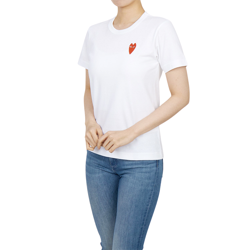 꼼데가르송(COMME DES GARCONS) 롱 레드와펜 여성 반팔티셔츠 AZ T229 051 3