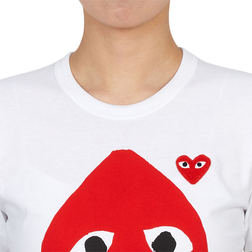 꼼데가르송(COMME DES GARCONS) 도트 업사이드 다운 여성 반팔티셔츠 AZ T239 051 1
