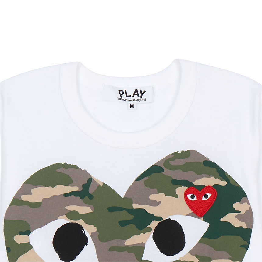 꼼데가르송(COMME DES GARCONS) 스크래치 카모플라주하트 여성 반팔티셔츠 AZ T241 051 1 SC_AZ T241 051 1_086