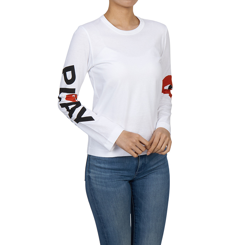 꼼데가르송(COMME DES GARCONS) 빅 하트 여성 긴팔티셔츠 AZ T257 051 1