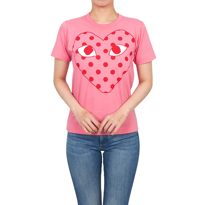꼼데가르송(COMME DES GARCONS) 도트하트 여성 반팔티셔츠 AZ T275 051 3