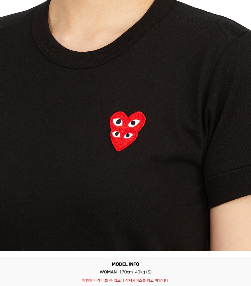 꼼데가르송(COMME DES GARCONS) 더블와펜 여성 반팔티셔츠 AZ T287 051 1