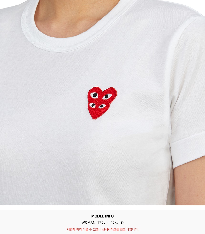 꼼데가르송(COMME DES GARCONS) 더블와펜 여성 반팔티셔츠 AZ T287 051 2