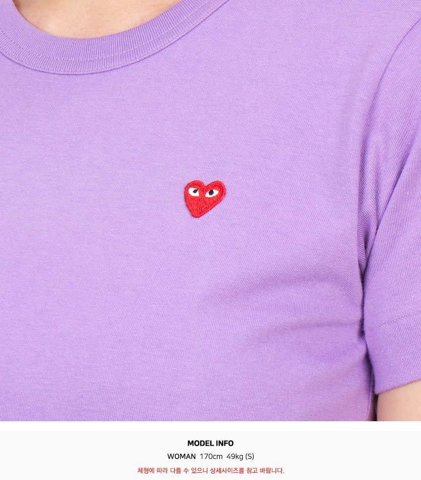 꼼데가르송(COMME DES GARCONS) 미니 레드와펜 여성 반팔티셔츠 AZ T313 051 4