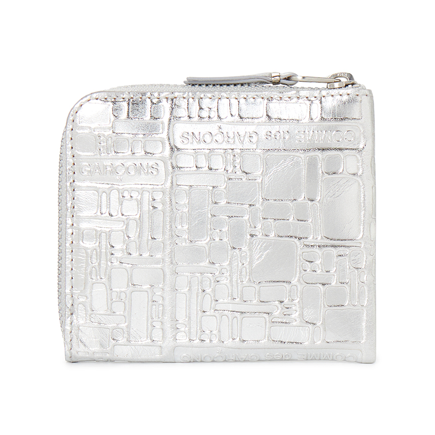 꼼데가르송(COMME DES GARCONS) 엠보스 미니 반지갑 (남여공용) SA3100EG SILVER