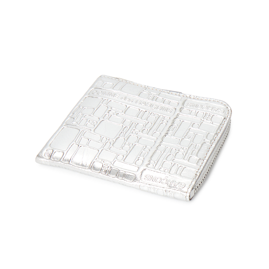 꼼데가르송(COMME DES GARCONS) 엠보스 미니 반지갑 (남여공용) SA3100EG SILVER