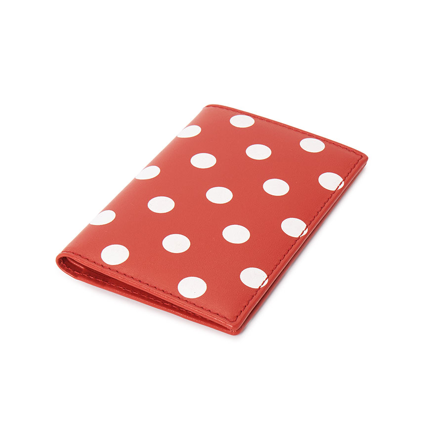 꼼데가르송(COMME DES GARCONS) 폴카 도트 카드지갑 (남여공용) SA6400PD RED