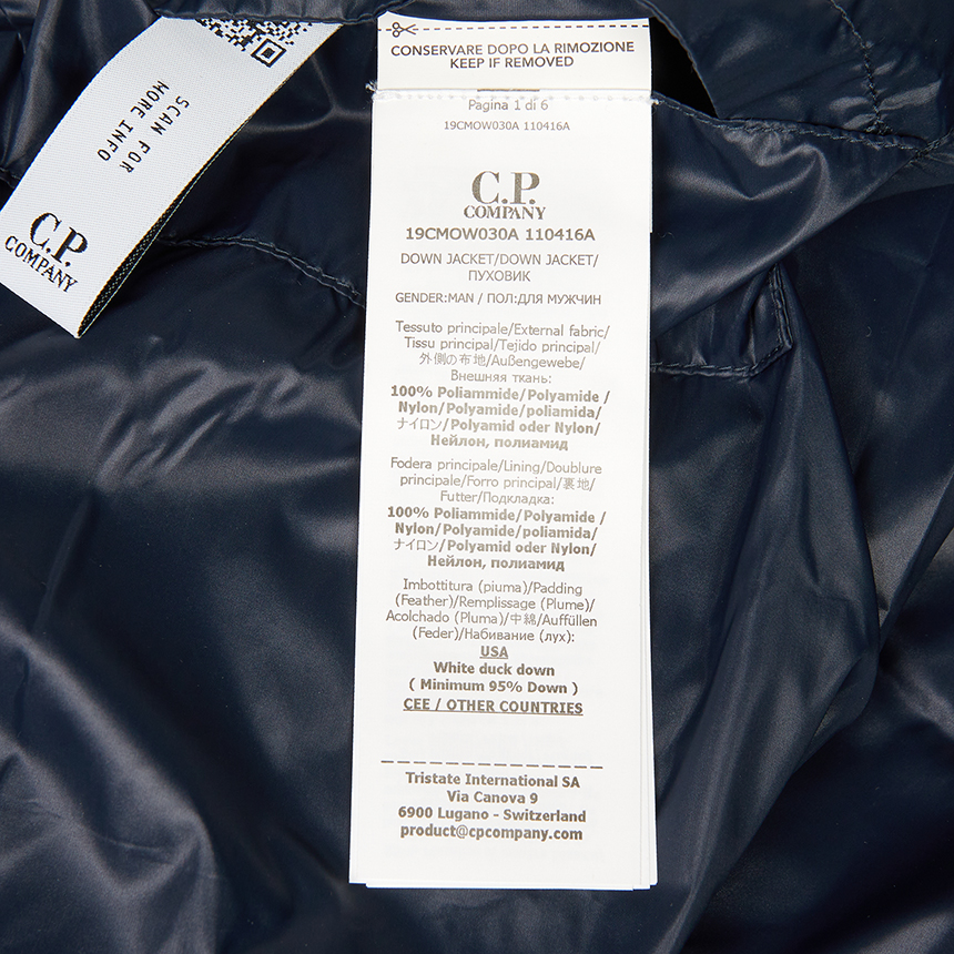 씨피컴퍼니(CP COMPANY) 남성 패딩 점퍼 19CMOW030A 110416A 888