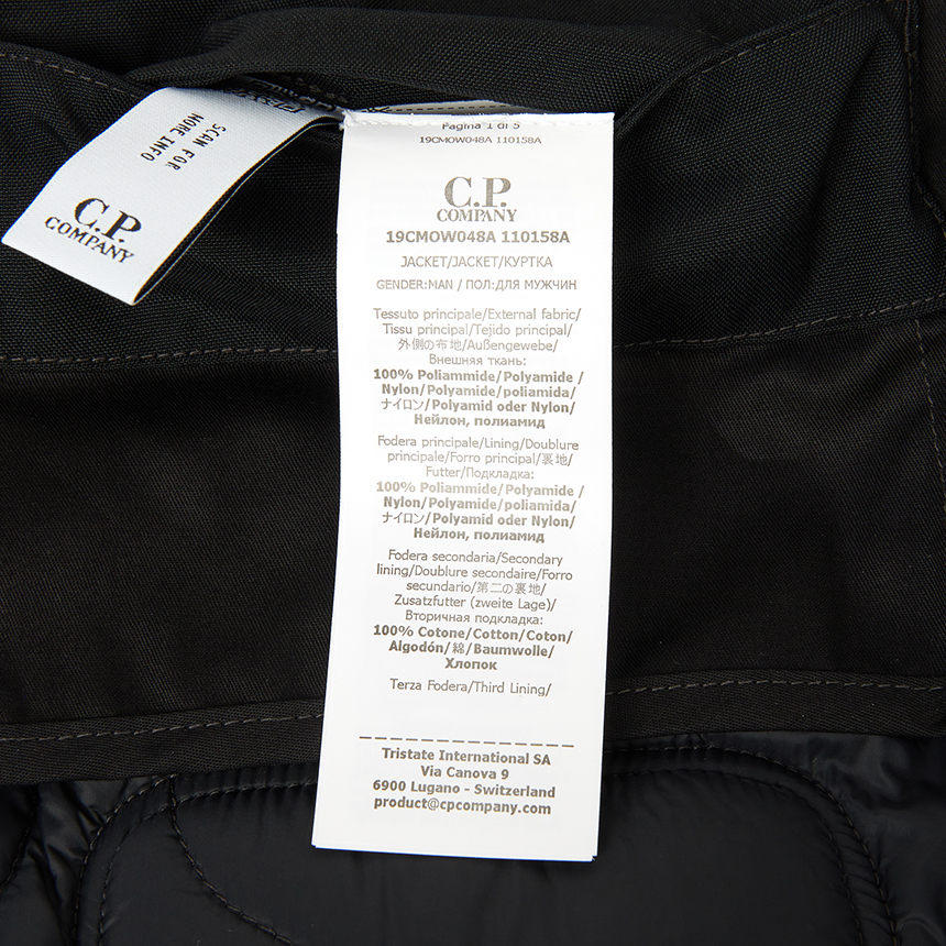 씨피컴퍼니(CP COMPANY) 남성 패딩 점퍼 19CMOW048A 110158A 999