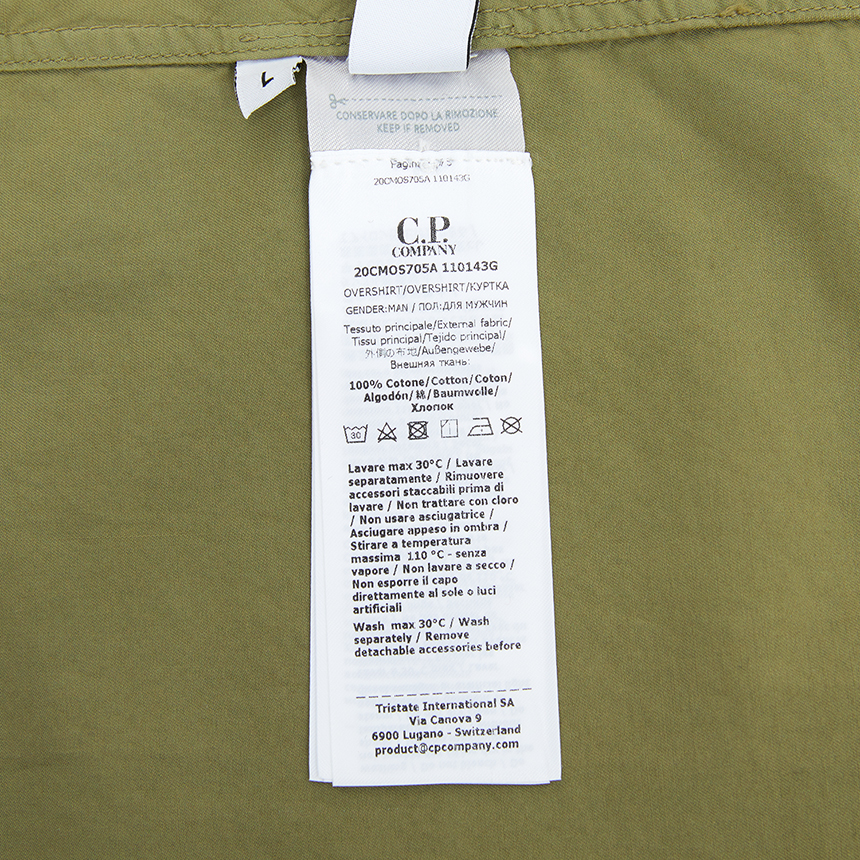 씨피컴퍼니(CP COMPANY) 남성 오버셔츠 자켓 20CMOS705A 110143G 644