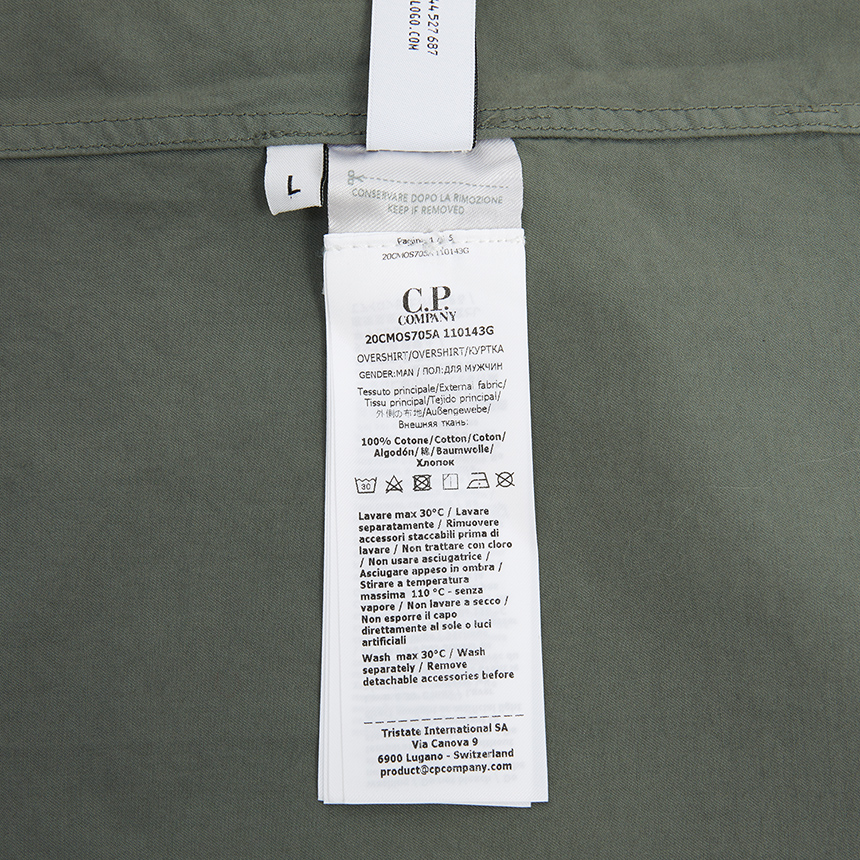 씨피컴퍼니(CP COMPANY) 남성 오버셔츠 자켓 20CMOS705A 110143G 668
