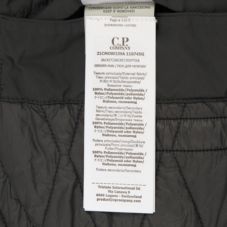 씨피컴퍼니(CP COMPANY) 남성 퀼팅 자켓 21CMOW239A 110745G 985