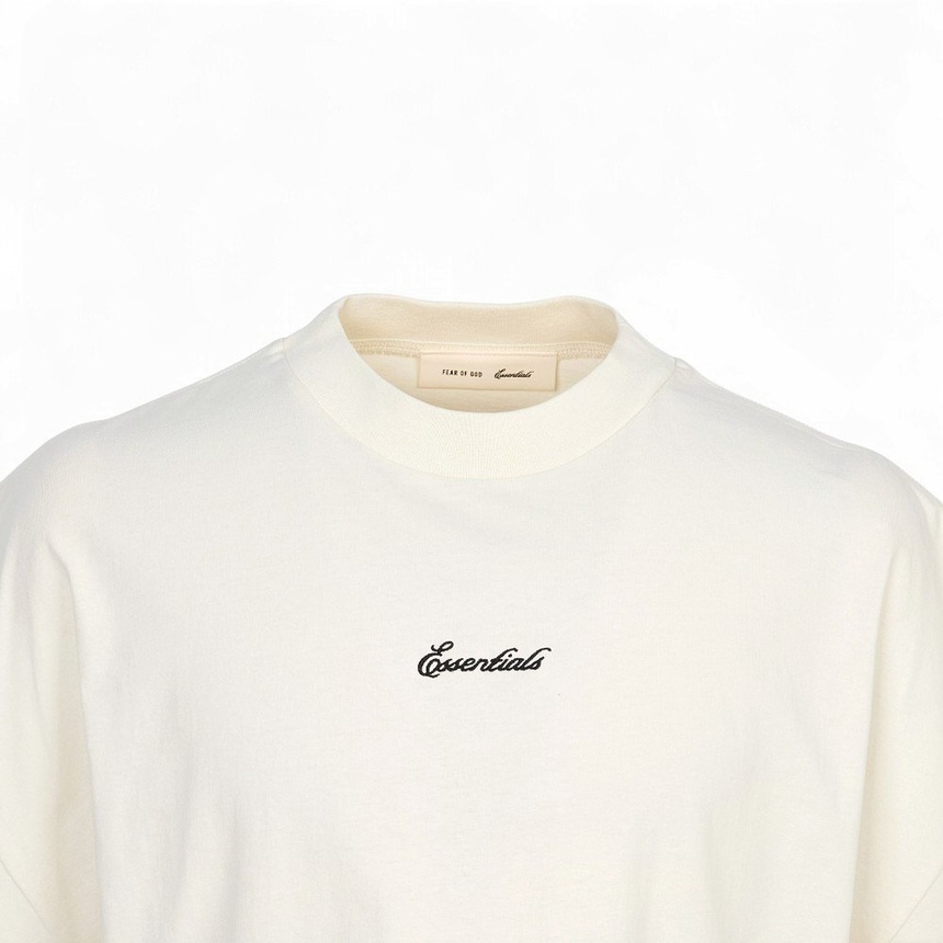 피어오브갓(FEAR OF GOD) 에센셜 남성 반팔티셔츠 125SP264593F IVORY