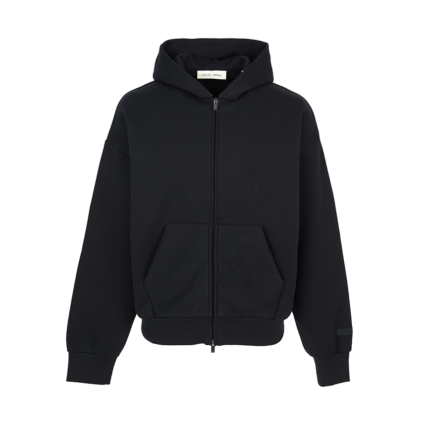 피어오브갓(FEAR OF GOD) 에센셜 남성 기모 후드 집업 192AS252071F VINTAGE BLACK
