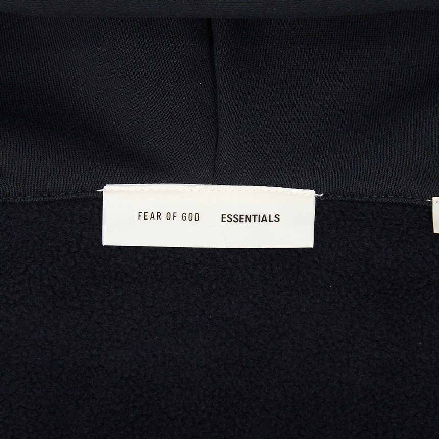 피어오브갓(FEAR OF GOD) 에센셜 남성 기모 후드 집업 192AS252071F VINTAGE BLACK