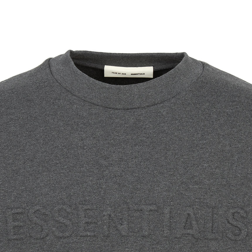 피어오브갓(FEAR OF GOD) 에센셜 남성 기모 맨투맨 192HO256551F CHARCOAL HEATHER